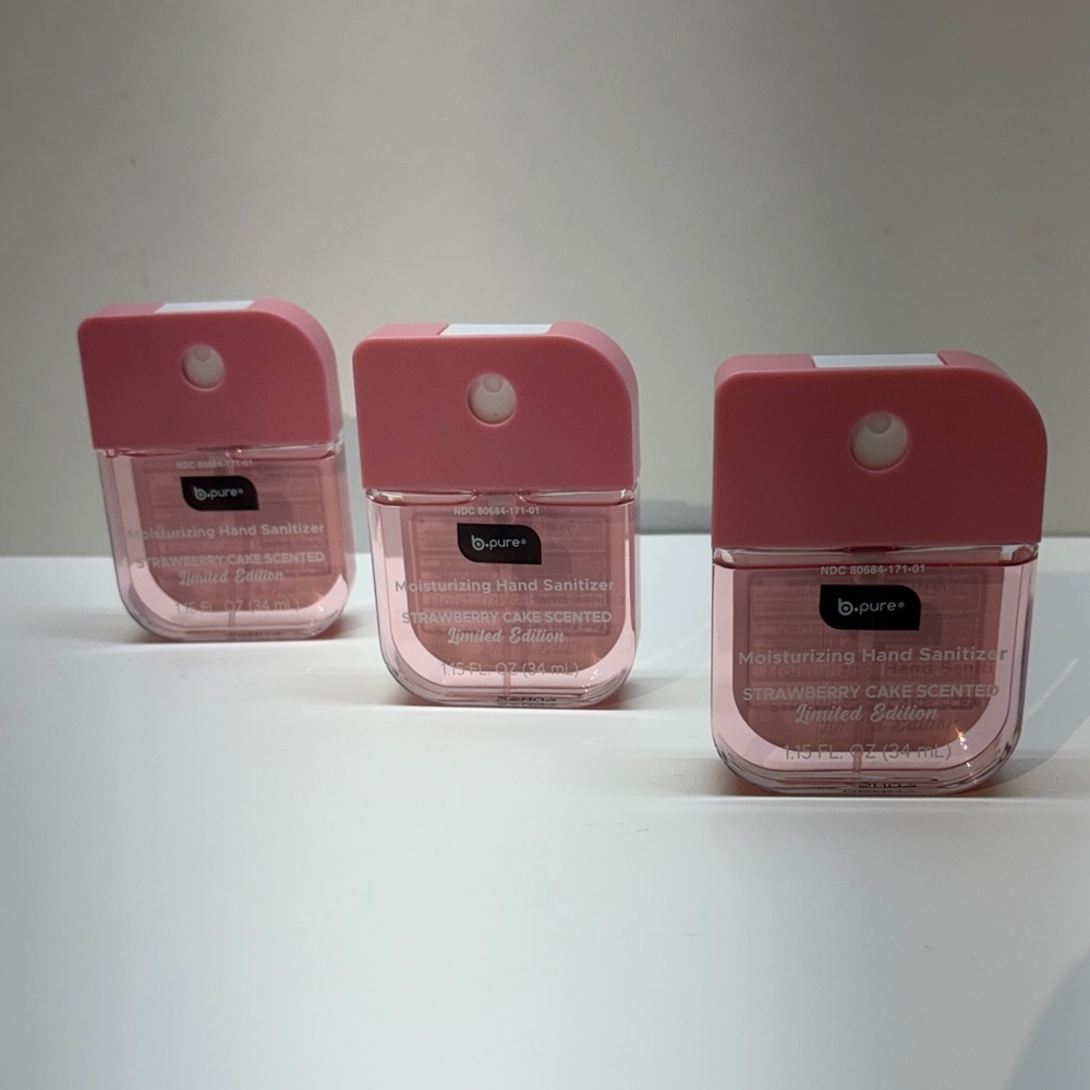 b•pure Moisturizing Hand Sanitizer Strawberry Cake Scented 1.15 fl oz